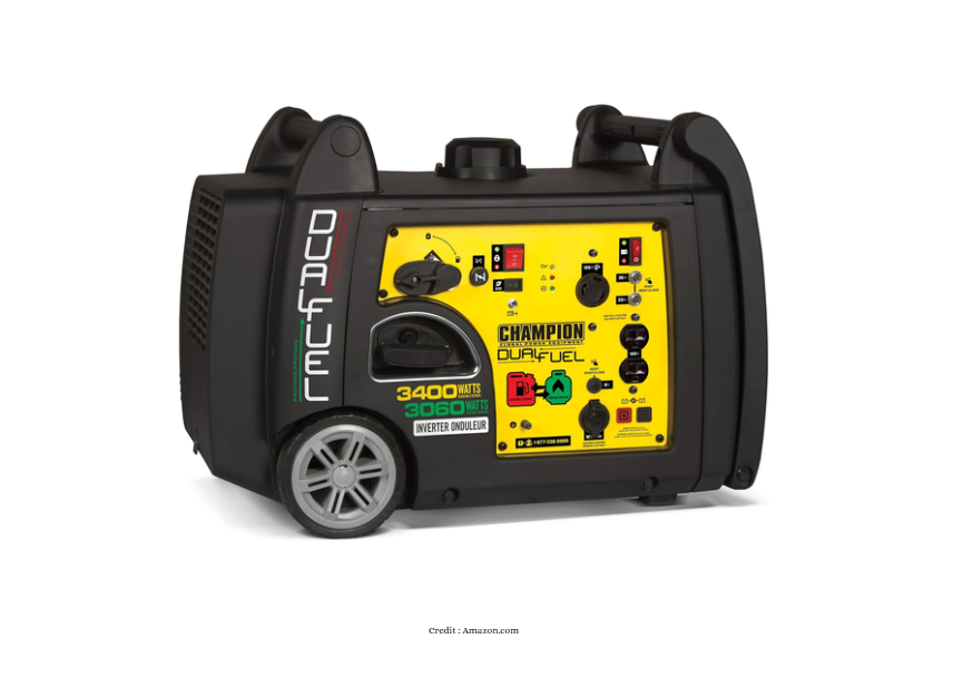 1. Champion 3400-Watt Dual Fuel Inverter Generator