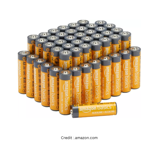 3. AmazonBasics Lithium AA Batteries